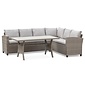 Denza Furniture Stockholm dining loungeset 6 personen | wicker | zand | 3-delig - 245x169cm