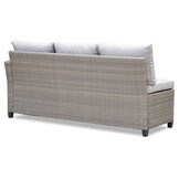 Stockholm dining loungeset met hockers 8 personen | wicker | zand | 5-delig - 245x169cm