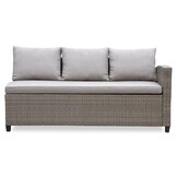 Stockholm dining loungeset met hockers 8 personen | wicker | zand | 5-delig - 245x169cm