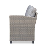 Stockholm dining loungeset met hockers 8 personen | wicker | zand | 5-delig - 245x169cm