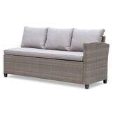 Stockholm dining loungeset met hockers 8 personen | wicker | zand | 5-delig - 245x169cm