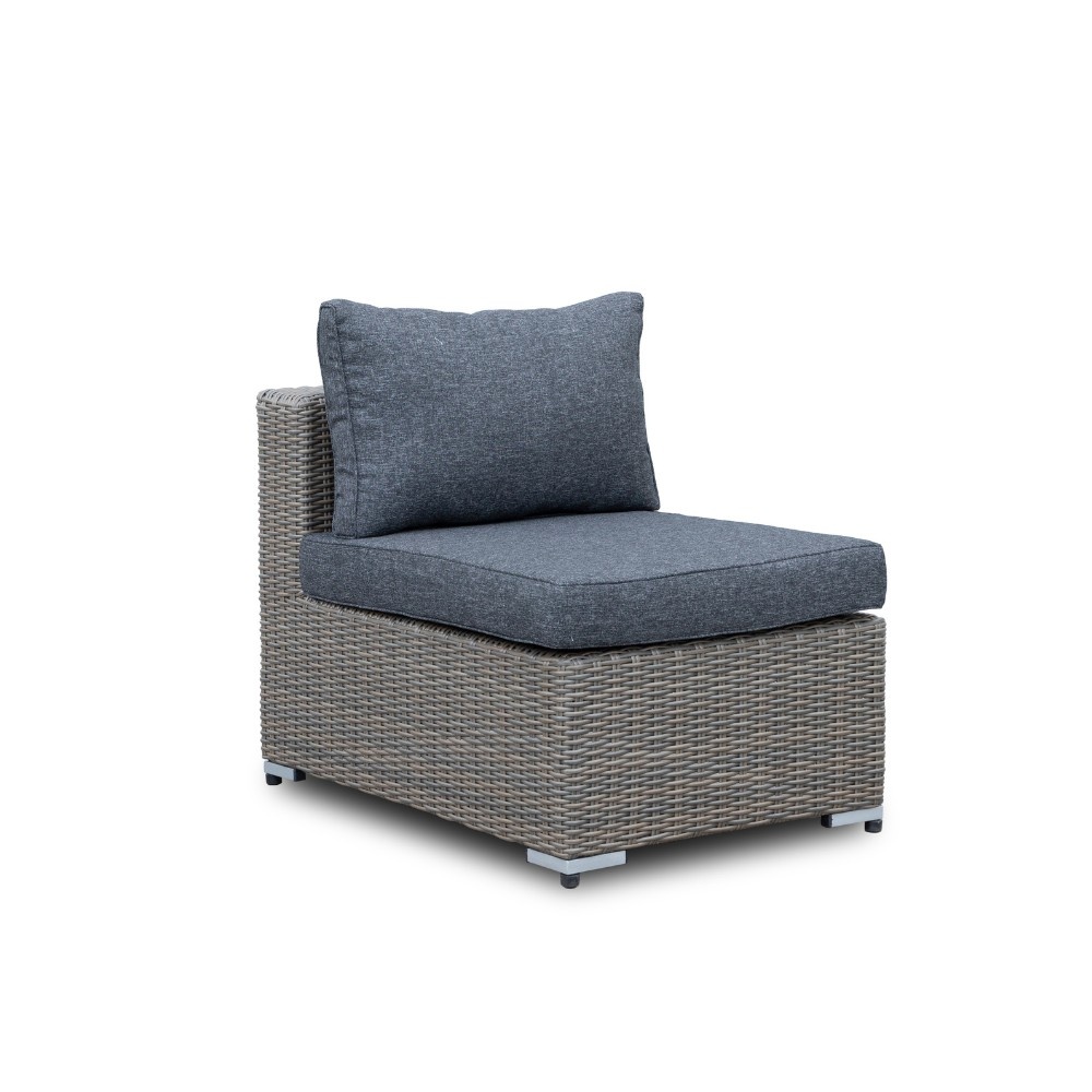 Asker hoek loungeset met stoel 6 personen | wicker | Ash Grey | 5-delig - 240x240cm