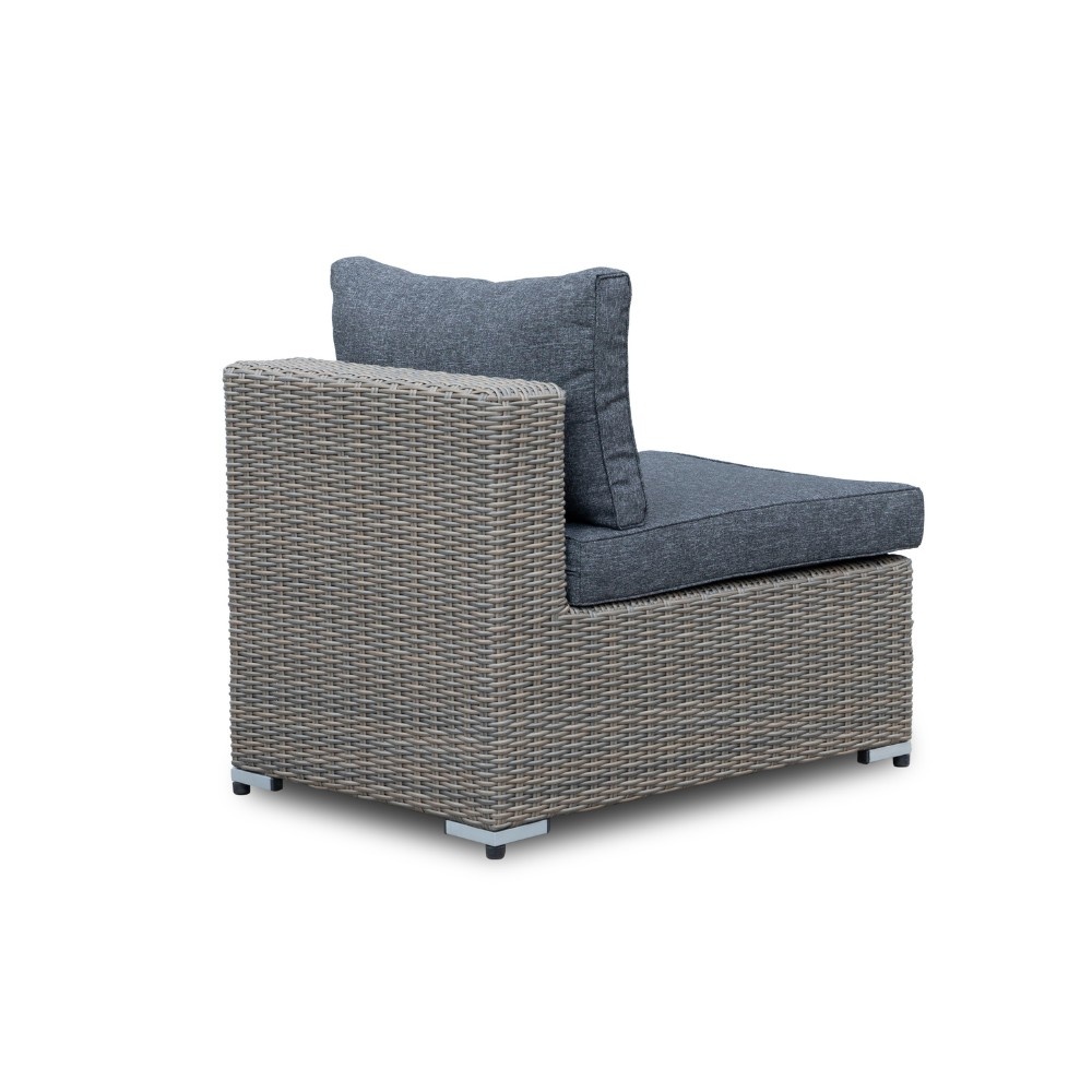 Asker hoek loungeset met stoel 6 personen | wicker | Ash Grey | 5-delig - 240x240cm