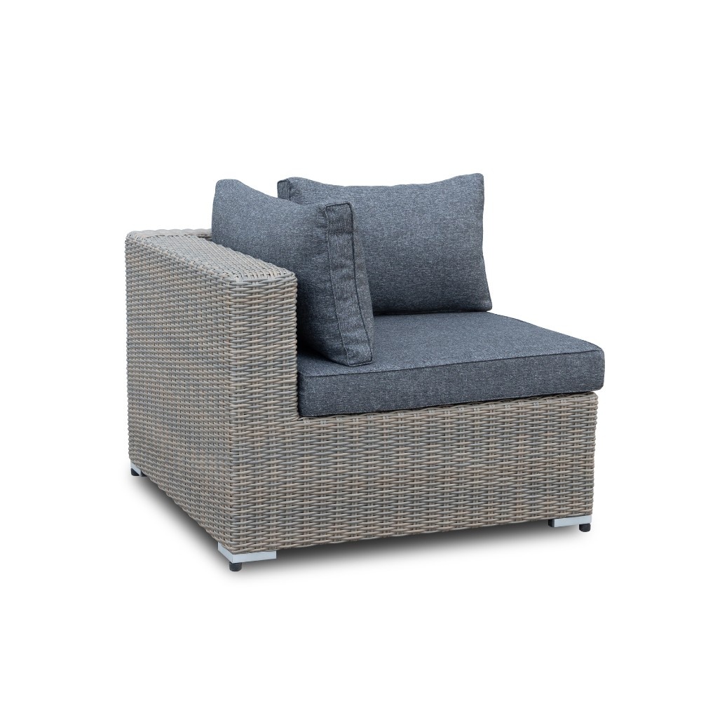Asker hoek loungeset met stoel 6 personen | wicker | Ash Grey | 5-delig - 240x240cm