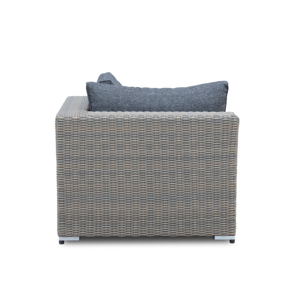 Asker hoek loungeset met stoel 6 personen | wicker | Ash Grey | 5-delig - 240x240cm