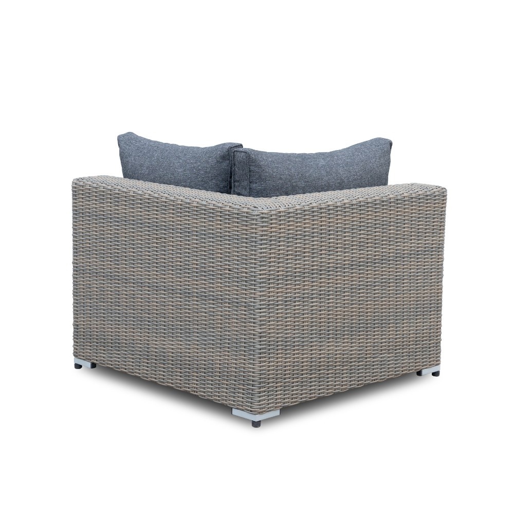 Asker hoek loungeset met stoel 6 personen | wicker | Ash Grey | 5-delig - 240x240cm