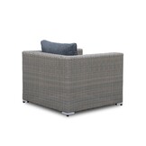 Asker hoek loungeset met stoel 6 personen | wicker | Ash Grey | 5-delig - 240x240cm