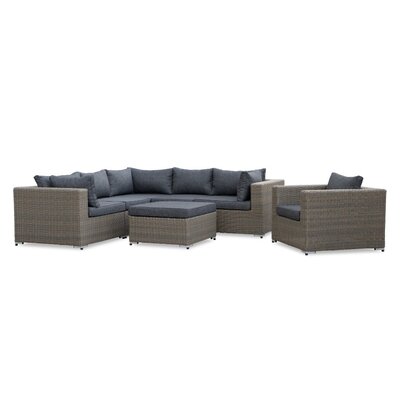 Asker hoek loungeset met stoel 6 personen | wicker | Ash Grey | 5-delig - 240x240cm