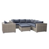 Asker hoek loungeset met stoel 6 personen | wicker | Ash Grey | 5-delig - 240x240cm