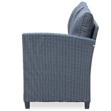 Stockholm dining loungeset met hockers 8 personen | wicker | zwart | 5-delig - 245x169cm