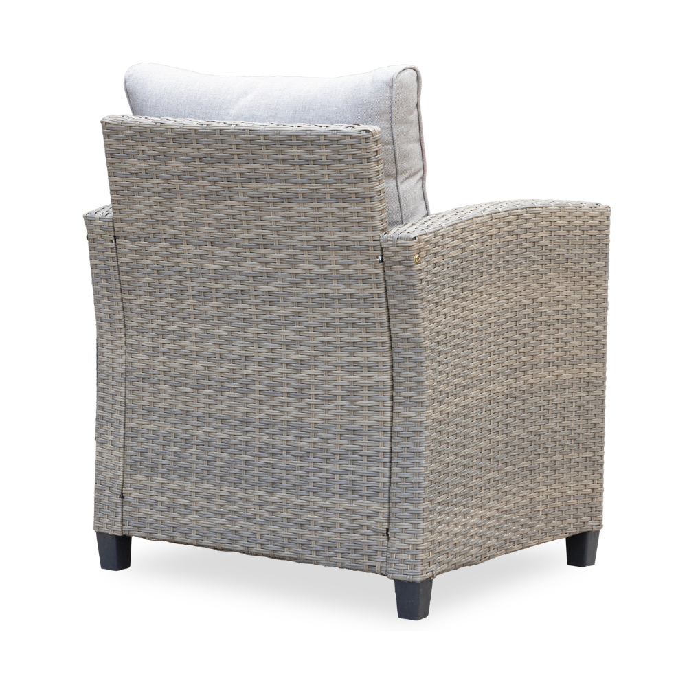 Stockholm dining loungeset met stoel 7 personen | wicker | zand | 4-delig - 245x169cm