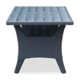 Stockholm dining loungeset met stoel 7 personen | wicker | zwart | 4-delig - 245x169cm