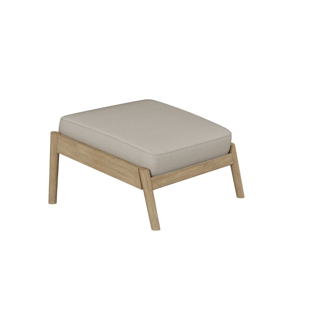 Maywood loungestoel tuin met voetenbank | hardhout | Light Brown