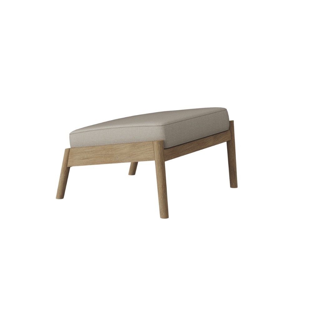 Maywood loungestoel tuin met voetenbank | hardhout | Light Brown