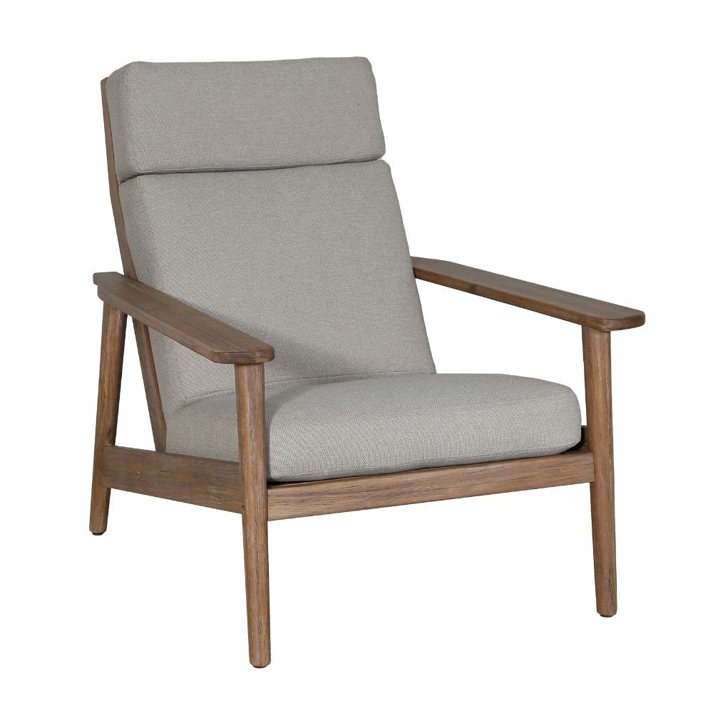 Maywood loungestoel tuin met voetenbank | hardhout | Light Brown