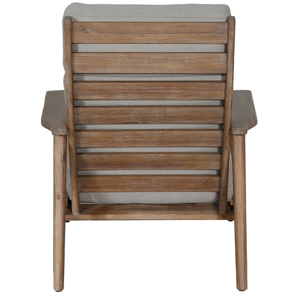 Maywood loungestoel tuin met voetenbank | hardhout | Light Brown
