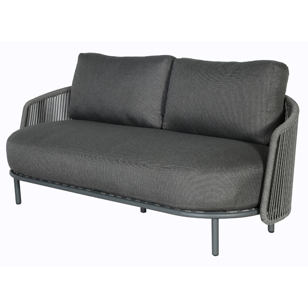 Orly stoel-bank loungeset 4 personen | aluminium | antraciet | 5-delig