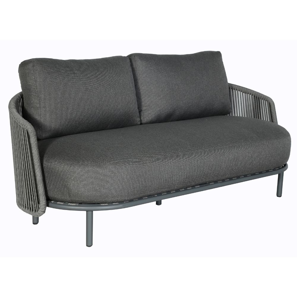 Orly stoel-bank loungeset 4 personen | aluminium | antraciet | 5-delig