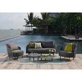 Orly stoel-bank loungeset 4 personen | aluminium | antraciet | 5-delig