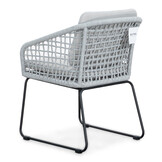 Cleve/Tulum grijs dining tuinset | 6 personen | teakhout + touw | 240cm ovaal