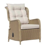 Glasgow lounge balkonset - verstelbaar 2 personen | wicker + aluminium | Royal Sand | 5-delig