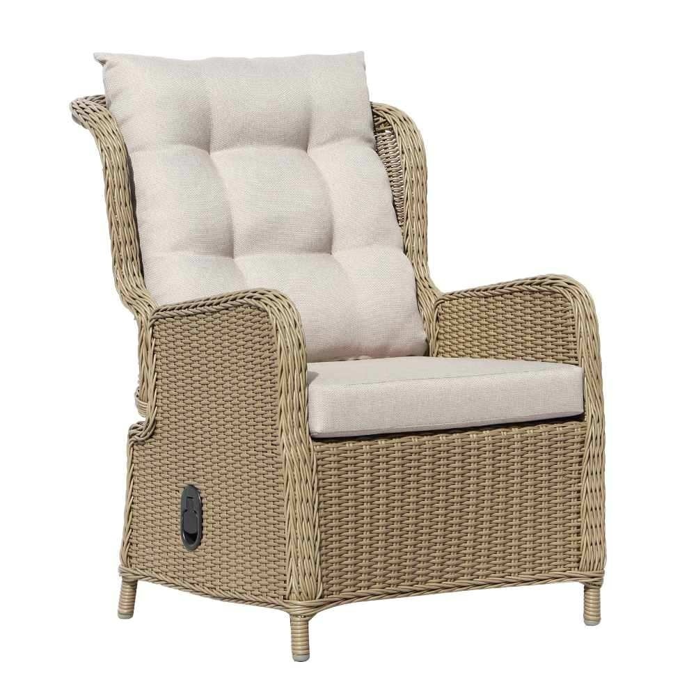 Glasgow loungestoel tuin set van 2 | wicker + aluminium | Royal Sand