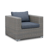 Asker loungestoel tuin set van 2 | wicker | Ash Grey