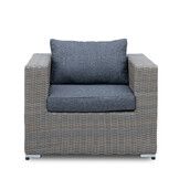 Asker loungestoel tuin set van 2 | wicker | Ash Grey
