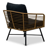 Flow loungestoel tuin set van 2 | wicker + aluminium | Bamboo antraciet