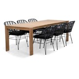 Oakland/Napels dining tuinset | 6 personen | teakhout + wicker | 240cm