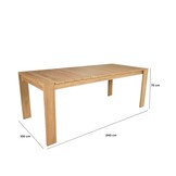 Oakland/Napels dining tuinset | 6 personen | teakhout + wicker | 240cm