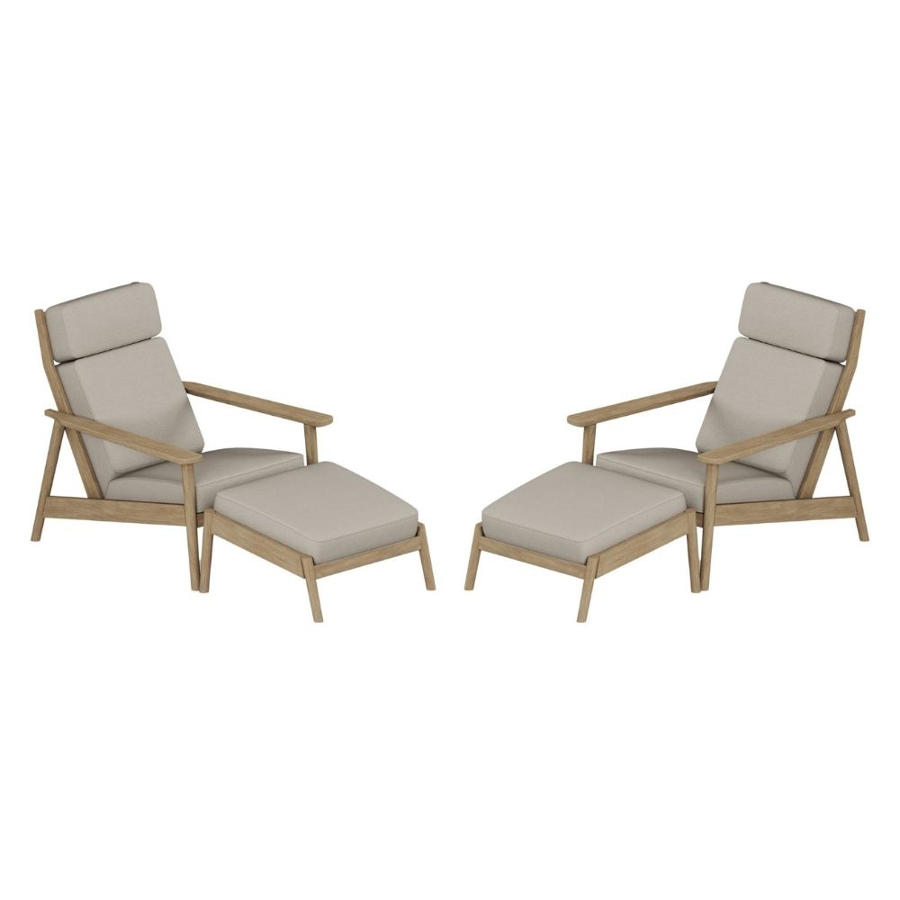 Maywood lounge balkonset 2 personen | hardhout | Light Brown | 4-delig