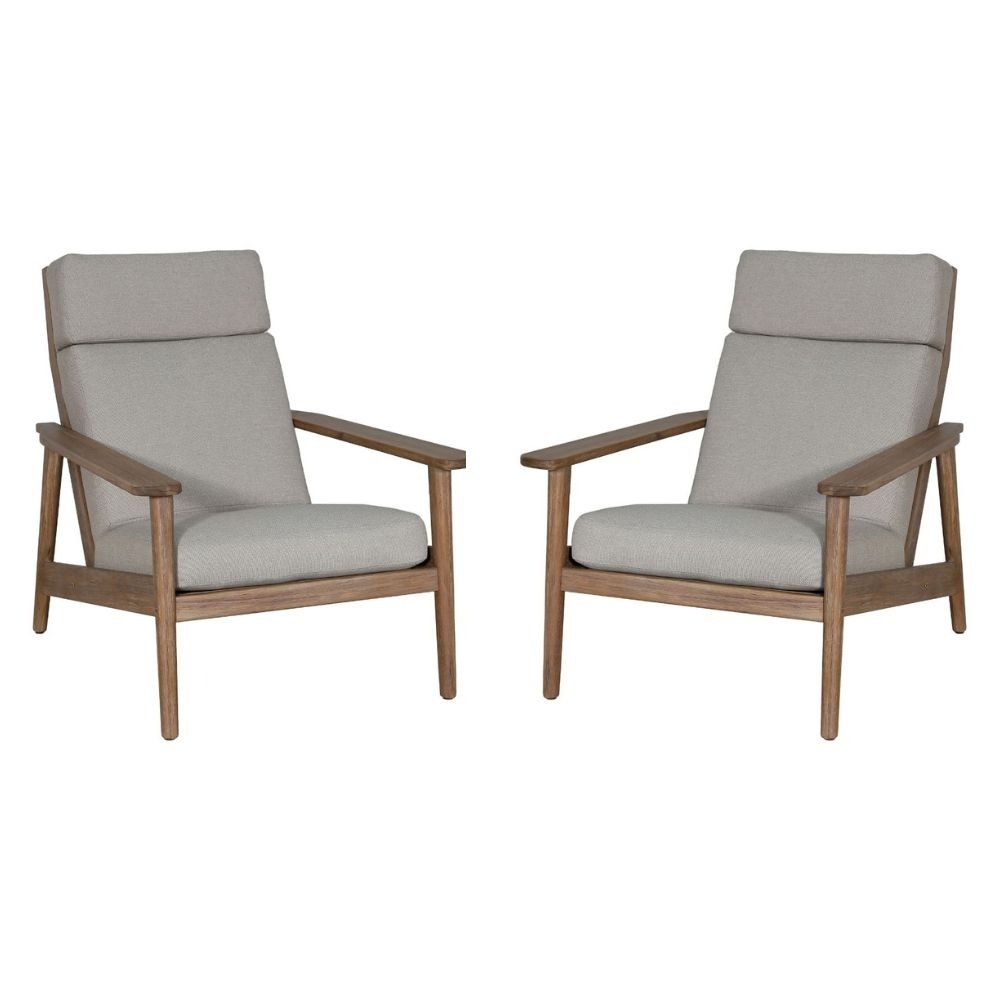 Maywood lounge balkonset 2 personen | hardhout | Light Brown | 4-delig