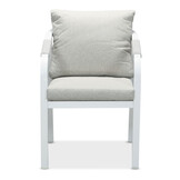 Calgary wit dining tuinset | 4 personen | polywood + touw | 120cm rond