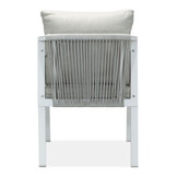 Calgary wit dining tuinset | 4 personen | polywood + touw | 120cm rond