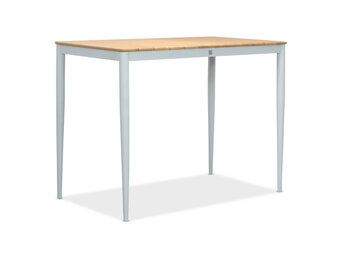 Sandro bartafel 4 personen | teakhout + aluminium | wit | 140cm