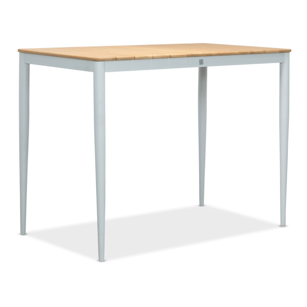 Sandro bartafel 4 personen | teakhout + aluminium | wit | 140cm