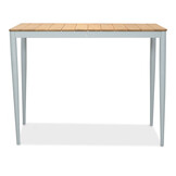 Sandro bartafel 4 personen | teakhout + aluminium | wit | 140cm