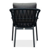 Dakota dining tuinstoel | touw + aluminium | zwart