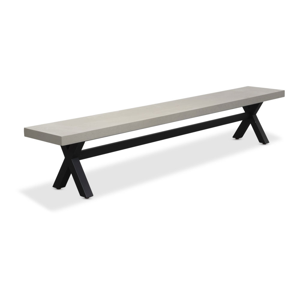 Lyon dining tuinbank | betonlook | 250cm afbeelding