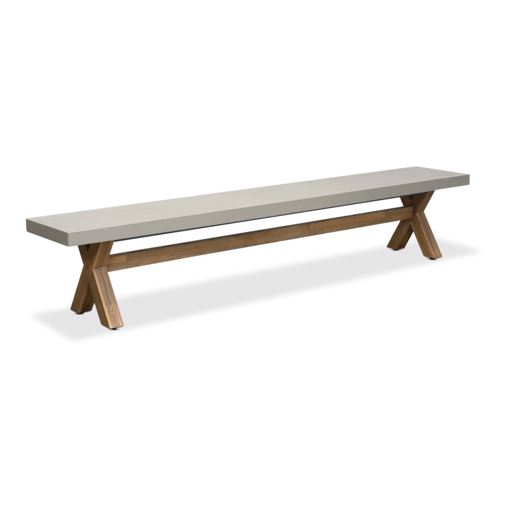Norwich dining tuinbank | betonlook | 250cm afbeelding