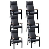 Annecy dining tuinstoel set van 6 | aluminium | antraciet