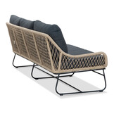 Portofino stoel-bank loungeset 5 personen | aluminium + teakhout | zand | 4-delig