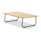 Portofino stoel-bank loungeset 5 personen | aluminium + teakhout | zand | 4-delig