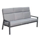 Melson stoel-bank loungeset - verstelbaar 5 personen | aluminium | antraciet | 5-delig