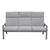 Melson stoel-bank loungeset - verstelbaar 5 personen | aluminium | antraciet | 5-delig