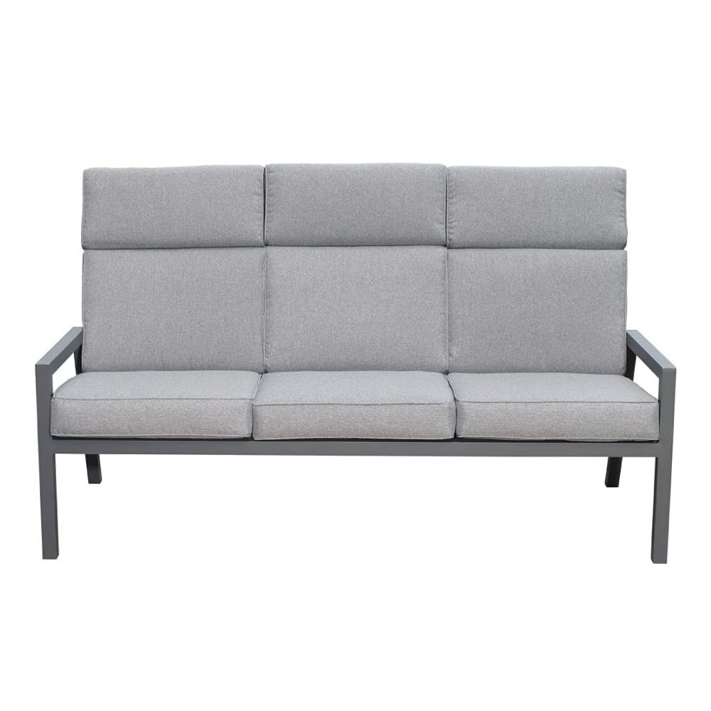 Melson stoel-bank loungeset - verstelbaar 5 personen | aluminium | antraciet | 5-delig