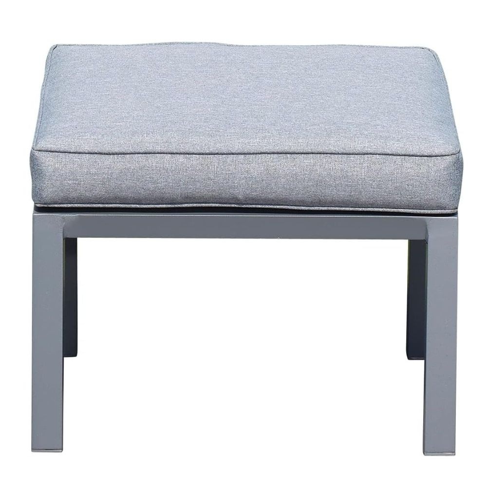 Melson stoel-bank loungeset - verstelbaar 5 personen | aluminium | antraciet | 5-delig