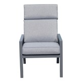 Melson stoel-bank loungeset - verstelbaar 5 personen | aluminium | antraciet | 5-delig