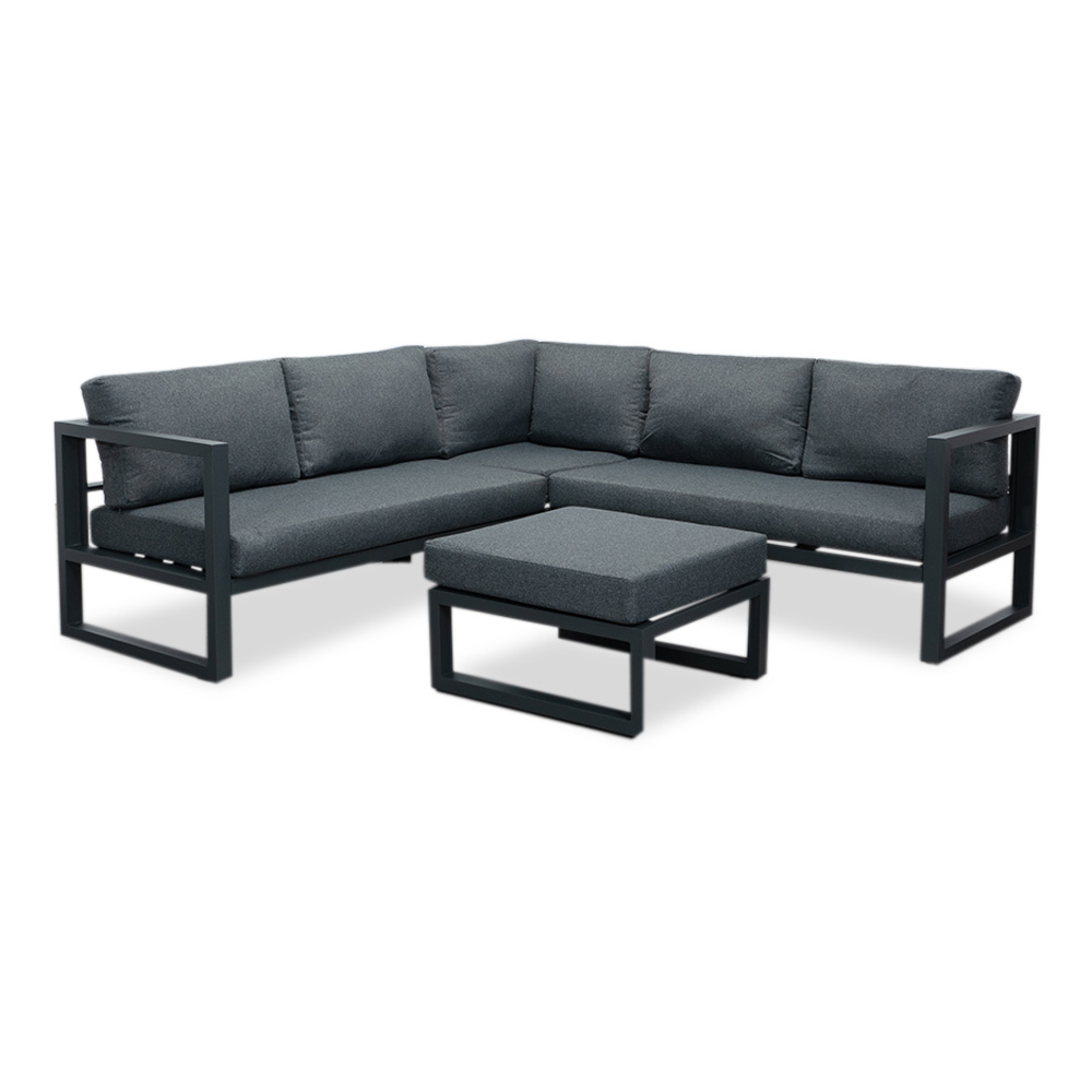 Cordoba hoek loungeset 4 personen | aluminium | Antraciet | 4-delig - 228x228cm